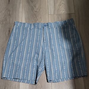 Travis Mathew Light Blue Patterned Men's Shorts Size 38 NWOT